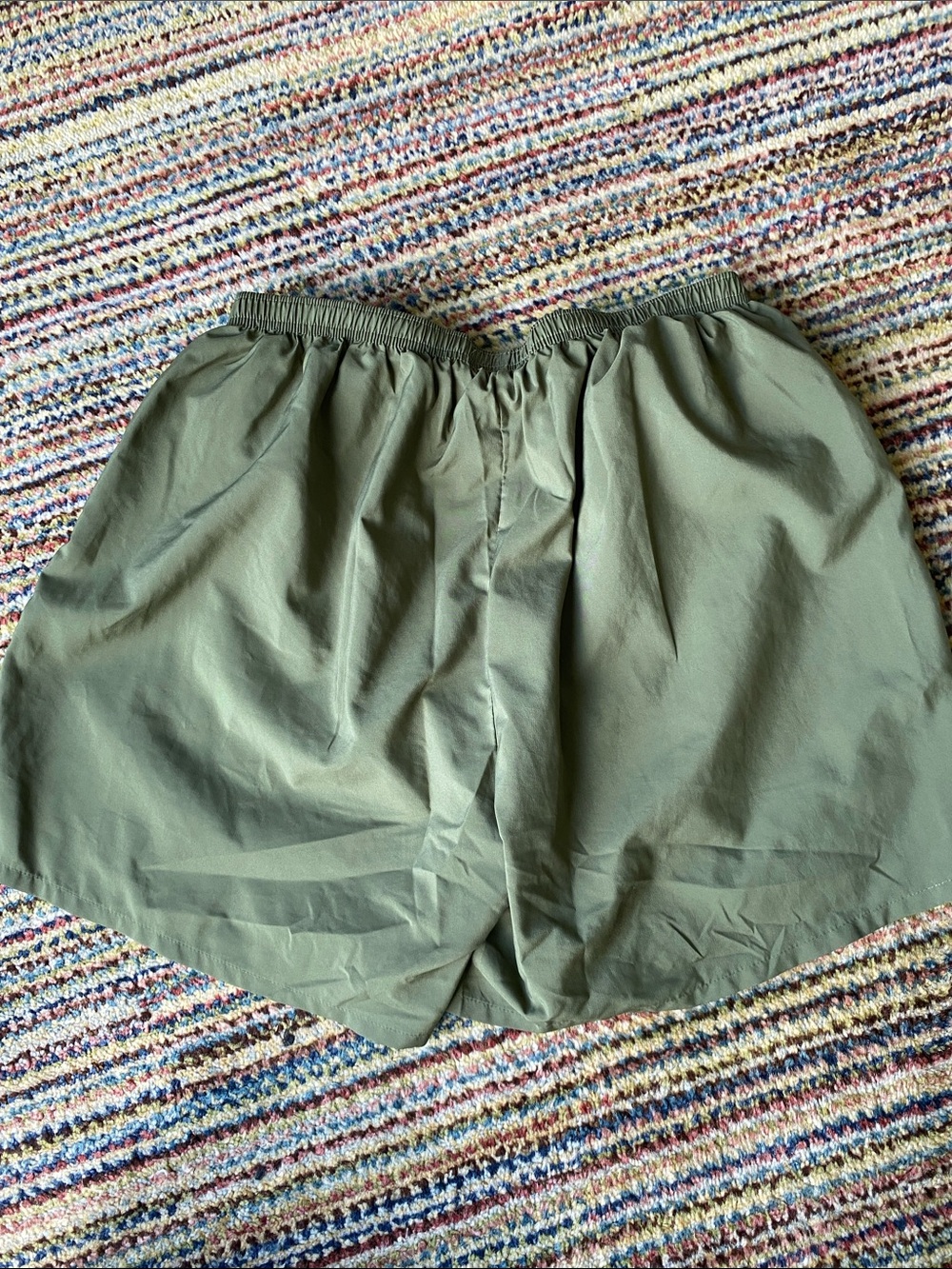 Soffe Olive Green Athletic Pull-On Shorts with Black Liner - Picture 4 of 5